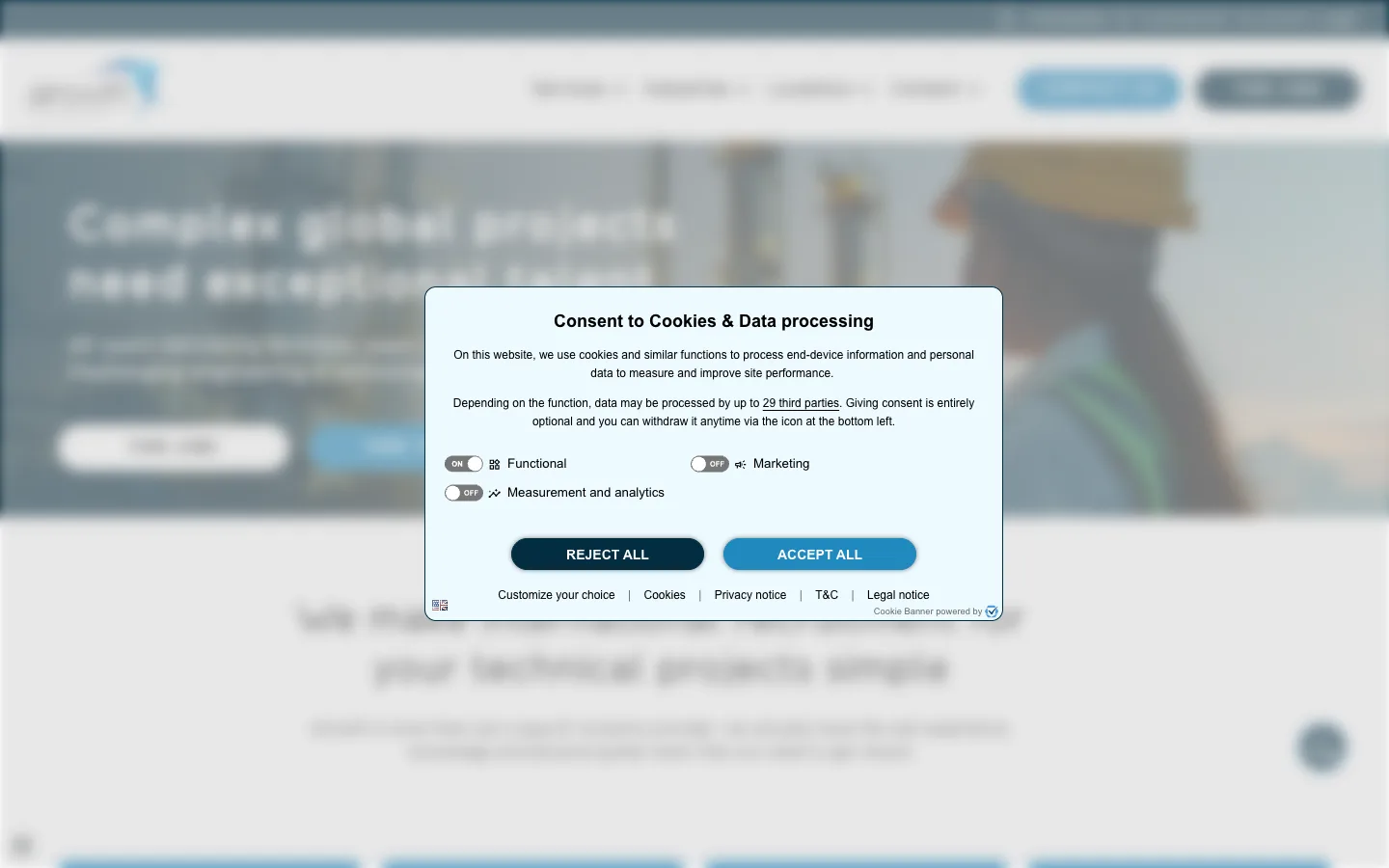 Airswift website homepage