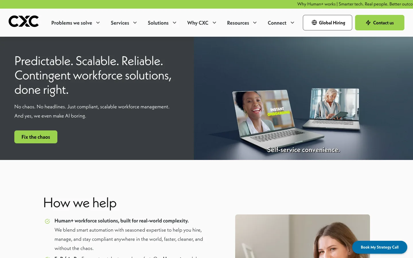 CXC Global website homepage
