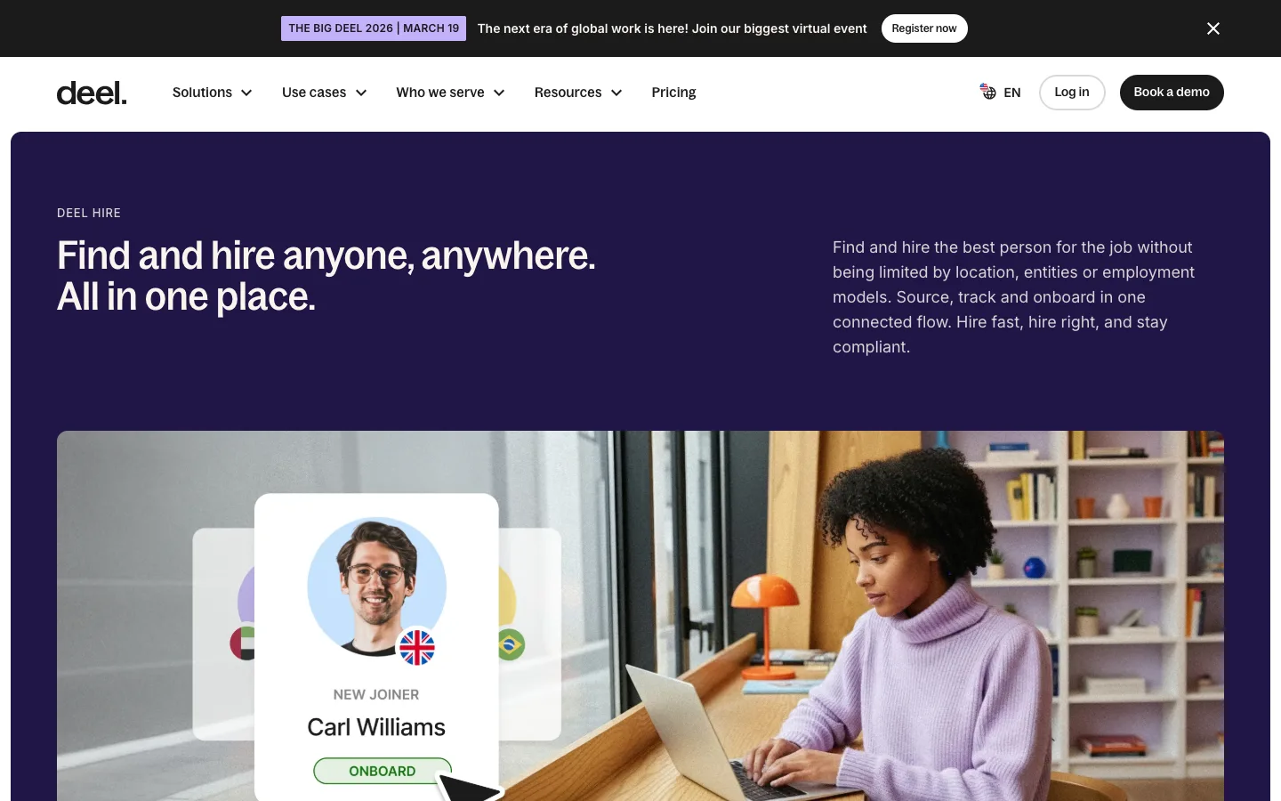 Deel global hiring and EOR workflow