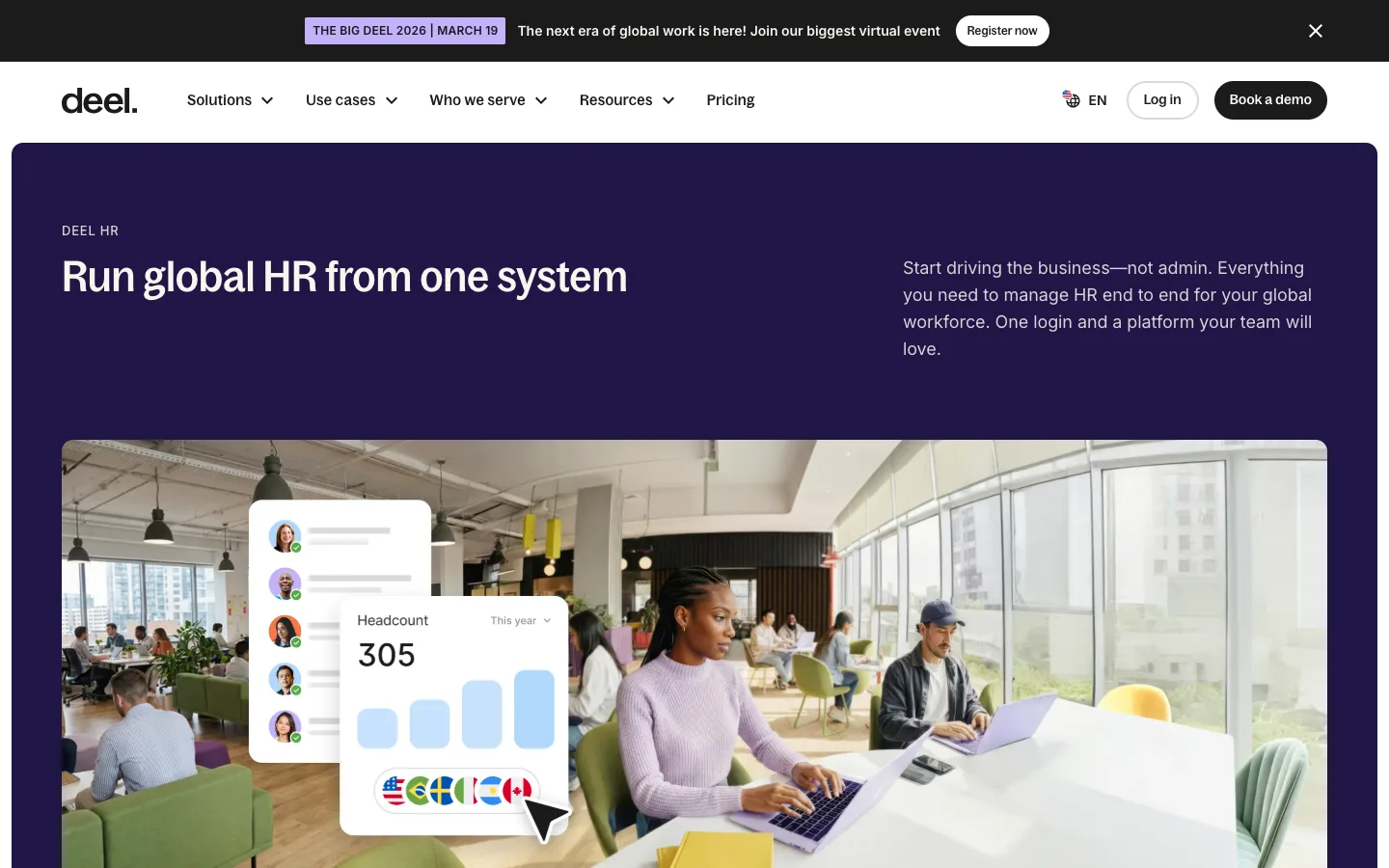 Deel HR management dashboard