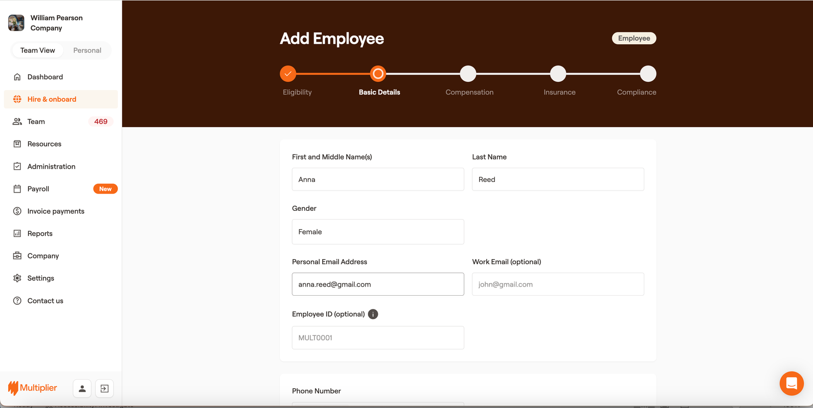 Multiplier EOR platform screenshot 3