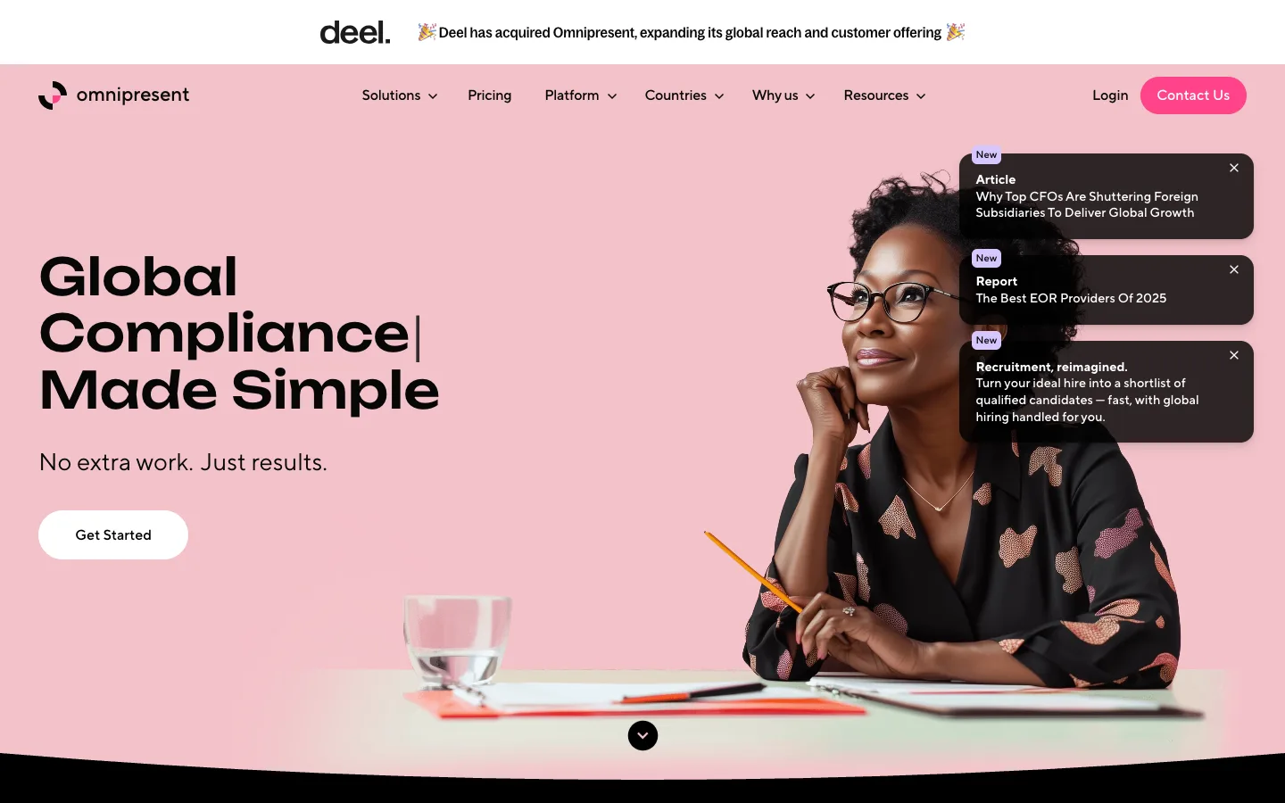 Omnipresent website homepage