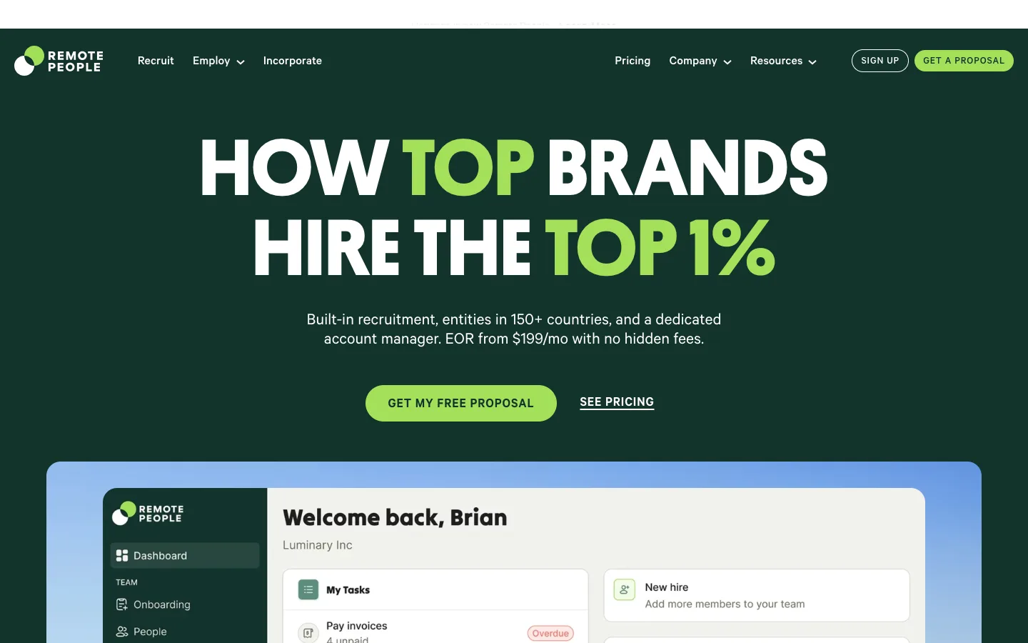 Remote People website homepage