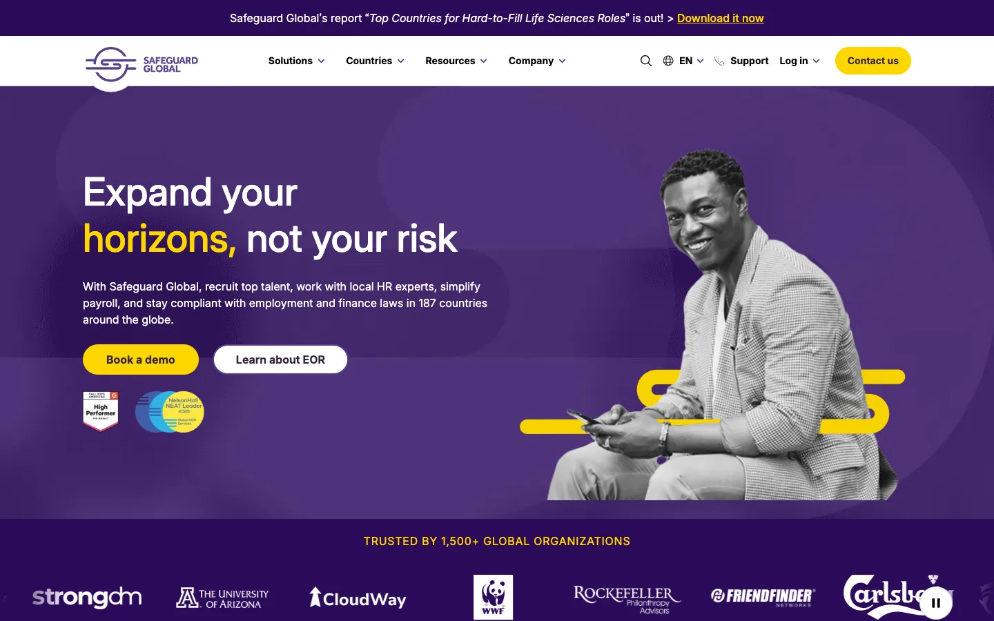 Safeguard Global website homepage